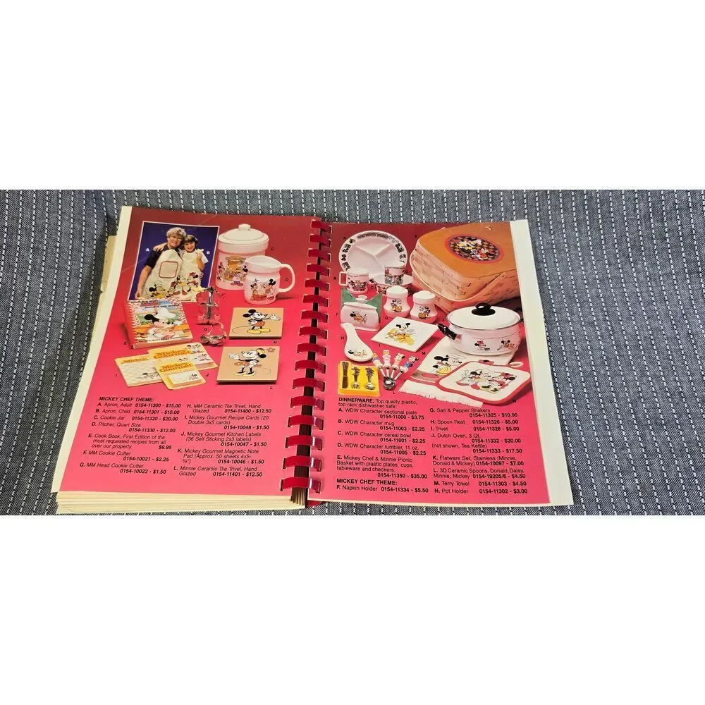 Cooking with Mickey (Mouse) Around Our World 1987 Cookbook DISNEY WORLD & LAND